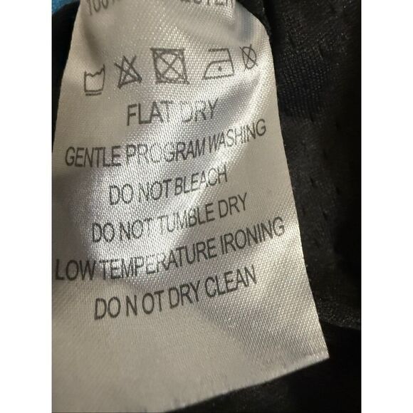 Men's Striped Trim #13 Mesh Perforated Sports Basketball Shorts Black Blue Small - Picture 9 of 11